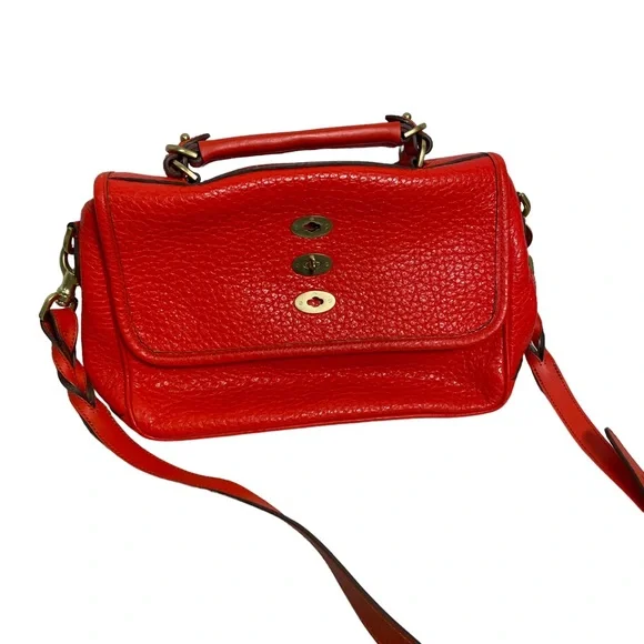 Mulberry Bags Mulberry Small Bryn Bag In Flame Coral Red Leather Crossbody Purse Poshmark